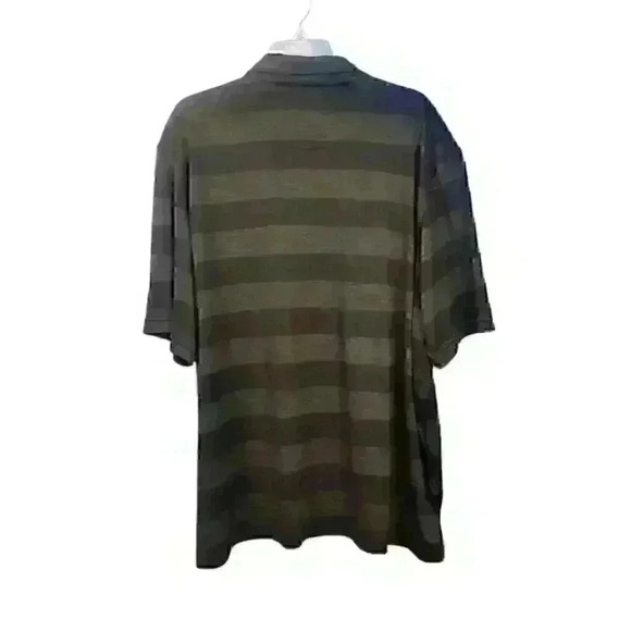 GEORGE Men BLACK ghost Stripe Shirt Breathable Lightweight STRETCH size 3x - Picture 2 of 3